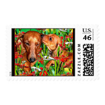 Dachshund Love postage