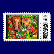 Dachshund Love stamps
