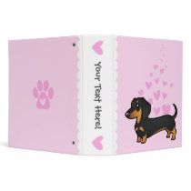 Dachshund Love (smooth coat) Vinyl Binder