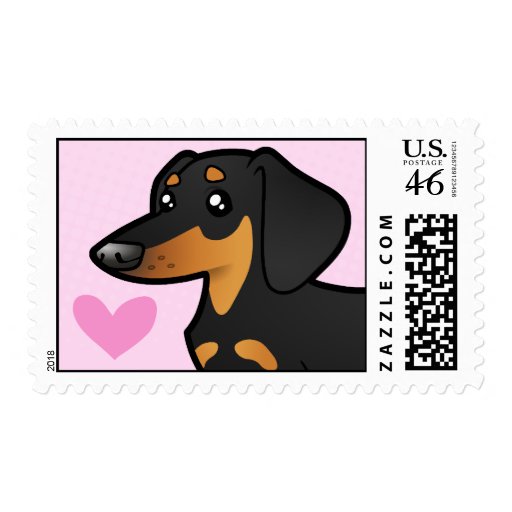 Dachshund Love (smooth coat) Stamp