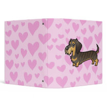 Dachshund Love (wirehair) 3 Ring Binders