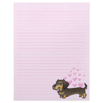 Dachshund Love (wirehair) Personalized Letterhead