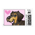 Dachshund Love (wirehair) stamp
