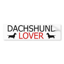 Dachshund Lover Bumper Sticker bumper stickers by mikek92349 Dachshund Lover Bumper Sticker bumper stickers