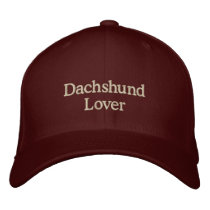 Dachshund Lover embroidered hats by kokobaby Dachshund Lover embroidered hats
