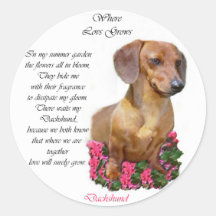 Dachshund Lovers Doxie Round Sticker