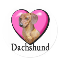 Dachshund Lovers Valentines stickers by DogsByDezign Dachshund Lovers Valentines stickers