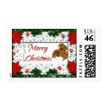 Dachshund Merry Christmas  Postage Stamps