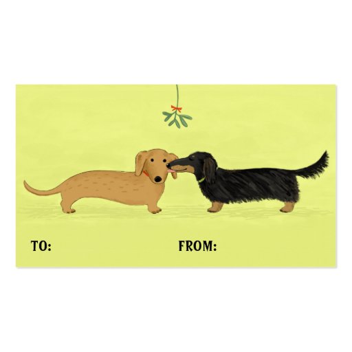 dachshund mistletoe kiss christmas gift tags business card dachshund mistletoe kiss christmas gift tags business card