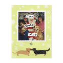 Dachshund Mistletoe Kiss Photo Template postcards by jennsdoodleworld Dachshund Mistletoe Kiss Photo Template postcards