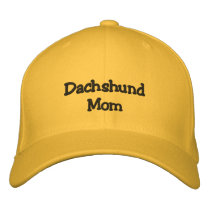 Dachshund Mom embroidered hats by kokobaby Dachshund Mom embroidered hats