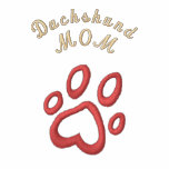 Dachshund Mom Text Design Hoodies