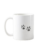 dachshund mug with paw prints