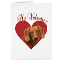 Dachshund My Valentine Greeting Card