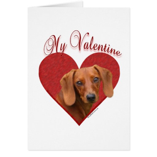 Dachshund My Valentine Greeting Card | Zazzle