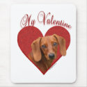 Dachshund My Valentine mousepads