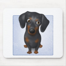 Dachshund (negro y moreno) tapete de ratones