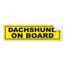 Dachshund on Board bumper stickers by RayBarnsbury Dachshund on Board bumper stickers
