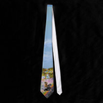 Dachshund Pair - Garden (Monet) ties