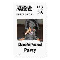 Dachshund Party postage by smahassel Dachshund Party postage