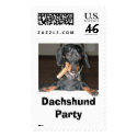 Dachshund Party postage