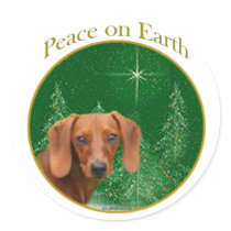 Dachshund Peace stickers by GreyWolfCreation Dachshund Peace stickers