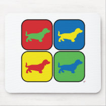 Dachshund Pop Art mousepads