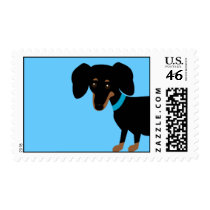Dachshund Postage Stamp