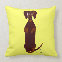 Dachshund Print Pillow