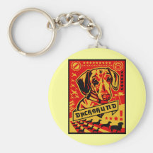 Dachshund Propaganda Key Chains
