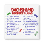 Dachshund Property Laws 2 Refrigerator Magnets