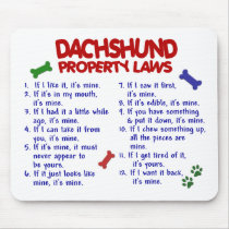 Dachshund Property Laws 2 Mouse Mats