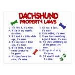 Dachshund Property Laws 2 Postcards