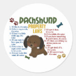 Dachshund Property Laws 4 Sticker