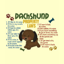 Dachshund Property Laws 4 t-shirts