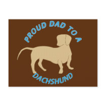 Dachshund Proud Dad postcards