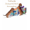 Dachshund Puppies with their gifts t-shirts