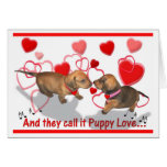 Dachshund Puppy Love cards