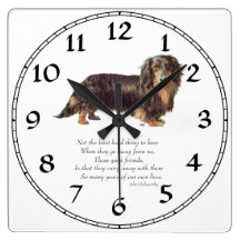 Dachshund Rainbow Bridge Clock