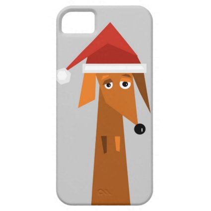 Dachshund Ready For Christmas iPhone Case iPhone 5/5S Case