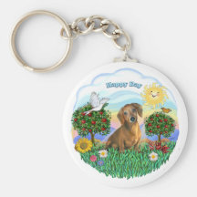 Dachshund (red or brown) keychains
