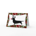 Dachshund Reindeer Christmas Card card