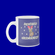 Dachshund Reindeer Frosted Mug mugs