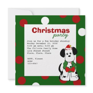 dachshund reindeer invitation