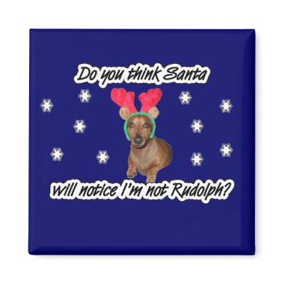 Dachshund Reindeer Magnet by mikek92349