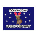 Dachshund Reindeer Postcard by mikek92349 Dachshund Reindeer Postcard