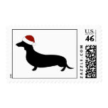 Dachshund Santa Hat Stamps