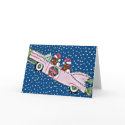 Dachshund Santas Christmas Cadillac Card card