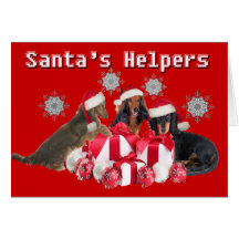 Dachshund Santa's Helper Cards