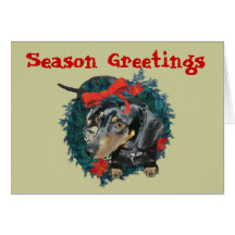 Dachshund Season Greetings Cards